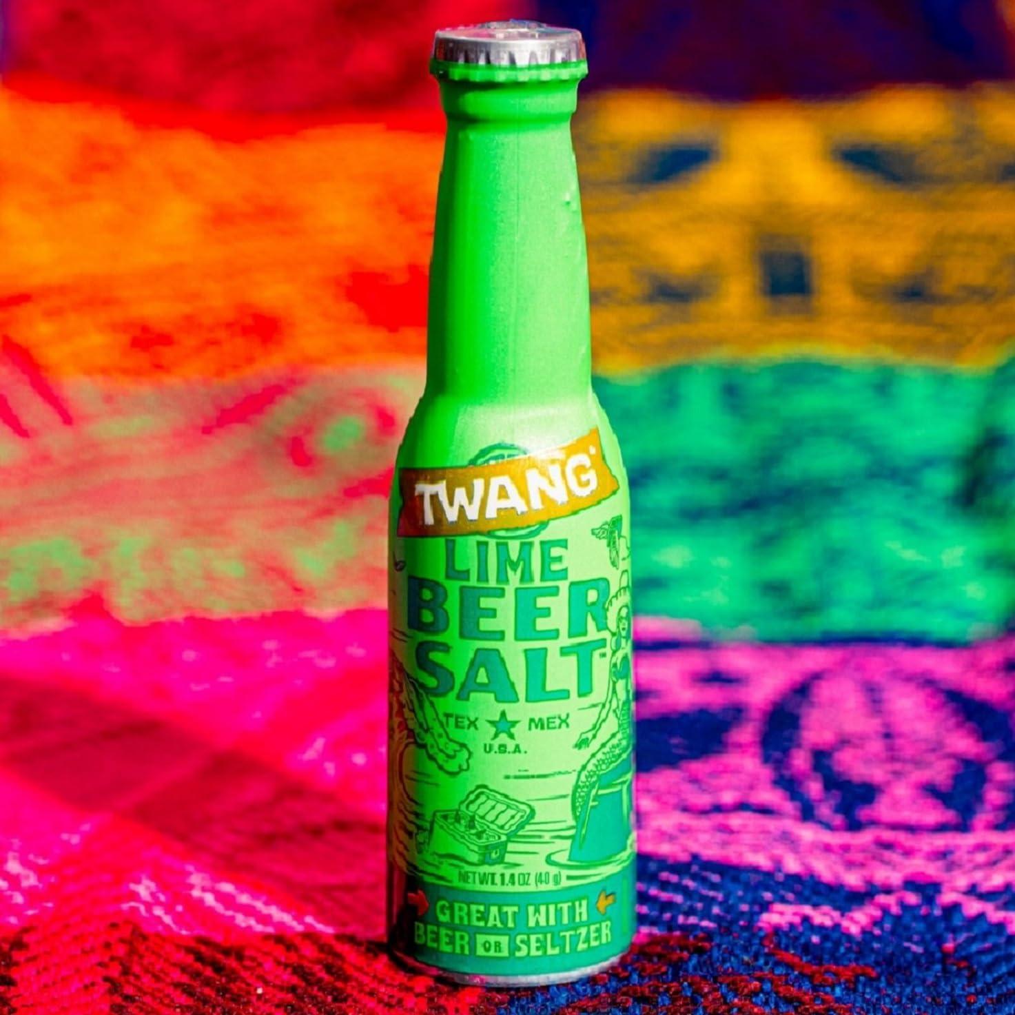 Twang Twang Flavored Beer Salt, Lime, 1.4 Ounce Bottles (3-Pack)