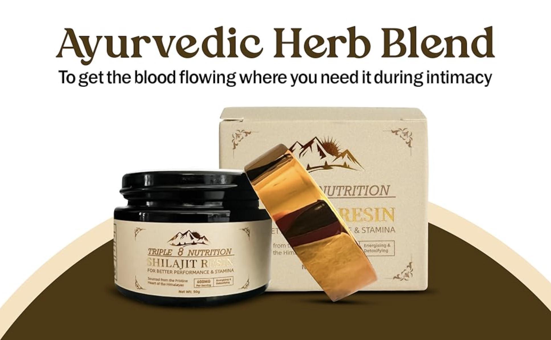 Triple 8 Nutrition Shilajit Resin 50g Bottle Absolutely Pure Wild Himalayan Authentic Natural Organic Fulvic Acid and 85+ Trace Minerals Most Potent for Men and Women Third Party Lab Tested ISO: 17025 Accredited USA