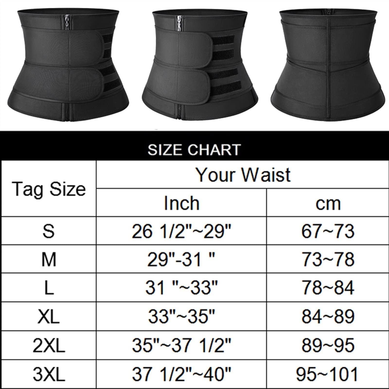 FANFENG FANFENG Women\'s Postpartum Belly Belt Back Posture Corrector Wasit Trainer Adjustable Double Pull Lumbar Support Corset (Color : Black, Size : XXL/XX-Large)
