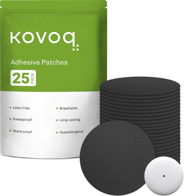 Kovoq 25PCS Sensor Covers for Freestyle Libre 2, Waterproof Hard shell Cover,No Glue on Sensor,1-Hand Patching/Removing, Adhesive Patches,CGM Over patch,Freestyle Libre 14 Day Sensor Patches