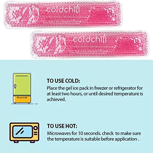 coldchill Reusable Perineal Ice Packs for Postpartum & Hemorrhoid Pain Relief, Hot & Cold Pack for Women After Pregnancy, 2 Ice Pack and 3 Cover. (Pink)