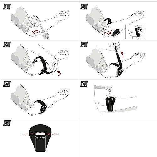 Actimove Actimove Professional EpiSport Epicondylitis Clasp for Men/Women | Tennis Elbow Strap Tendonitis Arm Band, Counterforce Brace & Elbow Band for Bursitis, Tendon Pain Relief, Black, Medium