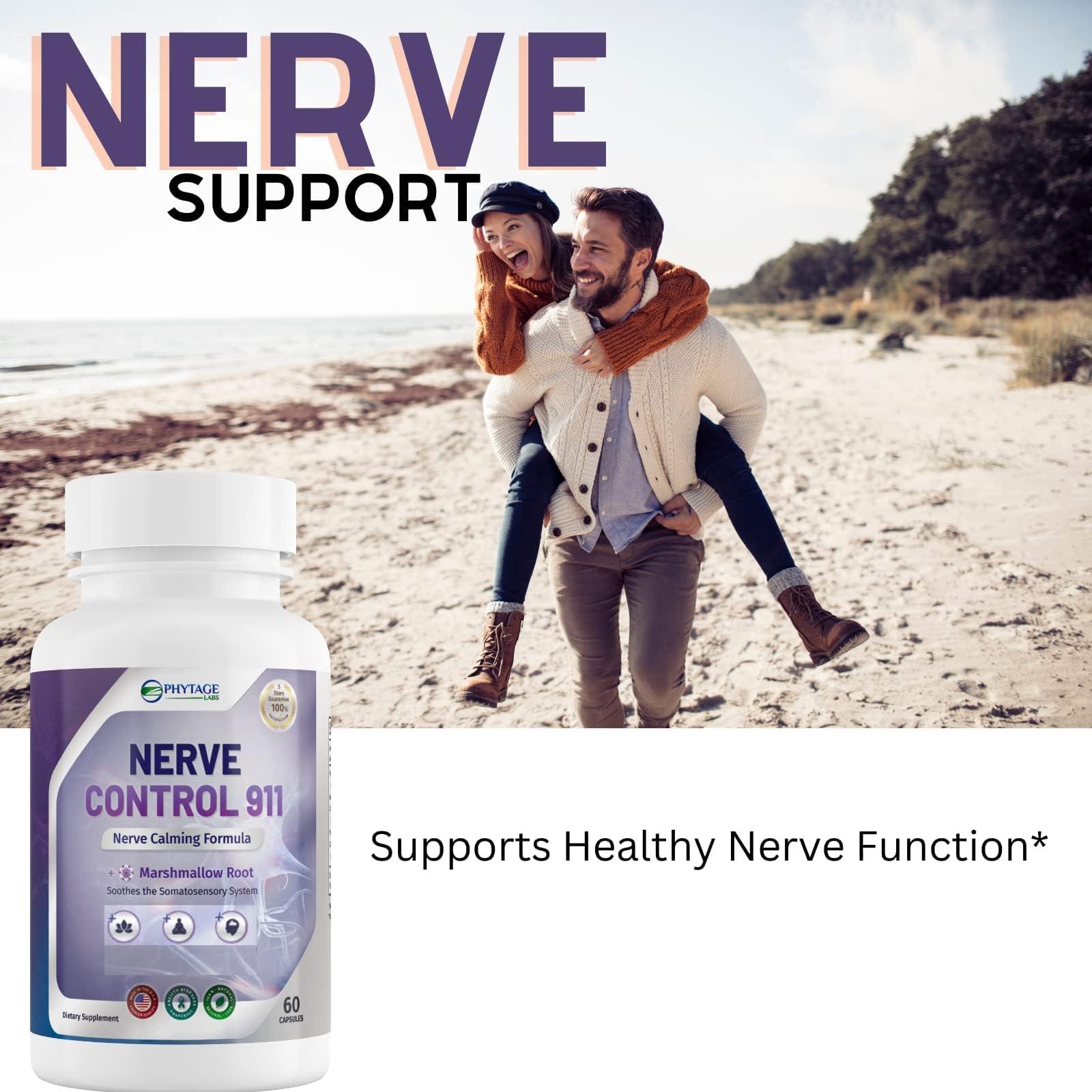 Phytage Labs Phytage Labs Nerve Control 911 - Natural Plant Based Nerve Health Supplement Capsules- 2 Pack