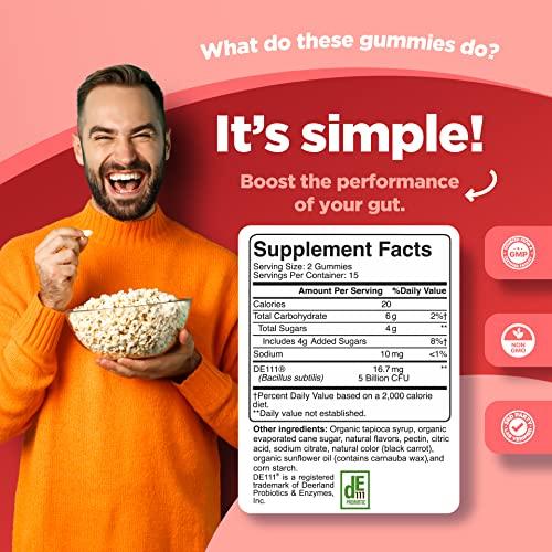 Phytoral Healthy Gut Probiotic Gummies for Adults - Organic Probiotics for Gut Health Upset Stomach Relief and Immune Support - Digestive Health Chewable Probiotic Gummies for Women and Men - 5 Billion CFU