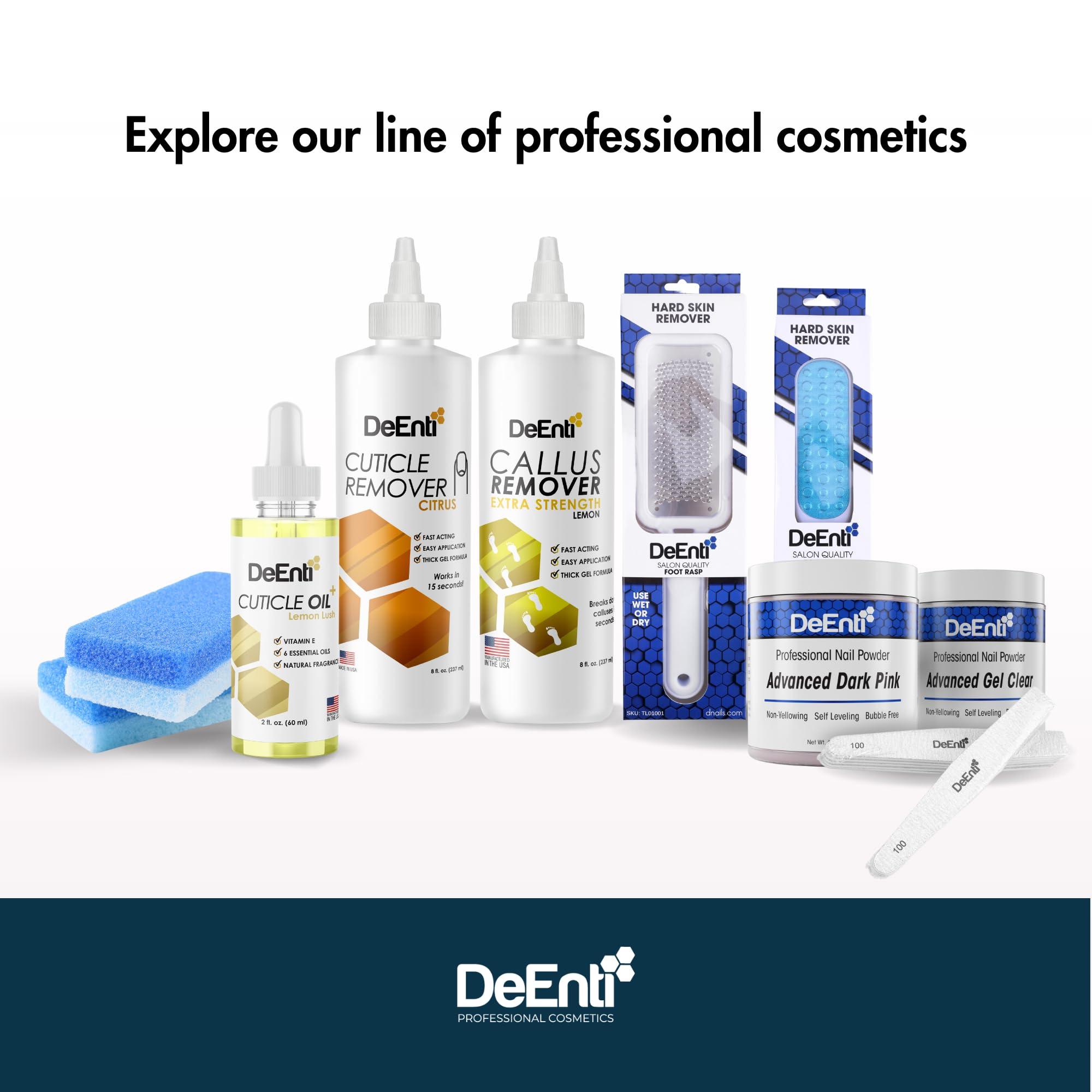 DeEnterprises, Inc. DeEnti Callus Remover for Feet, Extra Strength Foot Callus Remover Gel, 8oz Salon Grade Home Pedicure Supplies for Dry Skin, Cracked Heel, Professional Strength Foot Care, Cool Mint