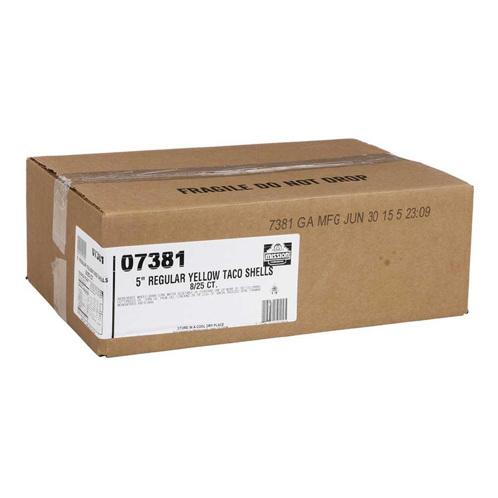 Mission Foods Mission Foods Regular Yellow CornTaco Shell, 5 inch - 25 per pack -- 8 packs per case.