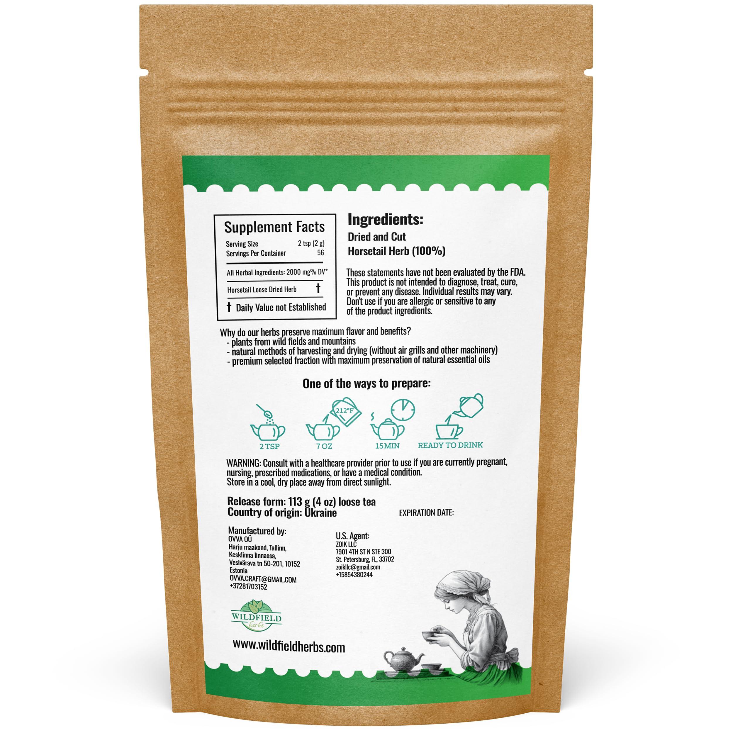 WILDFIELD HERBS 1.8 oz. Horsetail Herb Horsetail Tea cola de caballo hierba Horse Tail (Equisetum Arvense) - 50g Field Horsetail Leaf Herb Tea