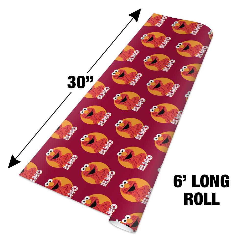 GRAPHICS & MORE Sesame Street Elmo Scribble Gift Wrap Wrapping Paper Rolls