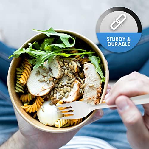 PAMI PAMI Medium-Weight Disposable Plastic Forks [400-Pack] - Bulk White Plastic Silverware For Parties, Weddings, Catering Food Stands, Takeaway Orders & More- Sturdy Single-Use Partyware Forks