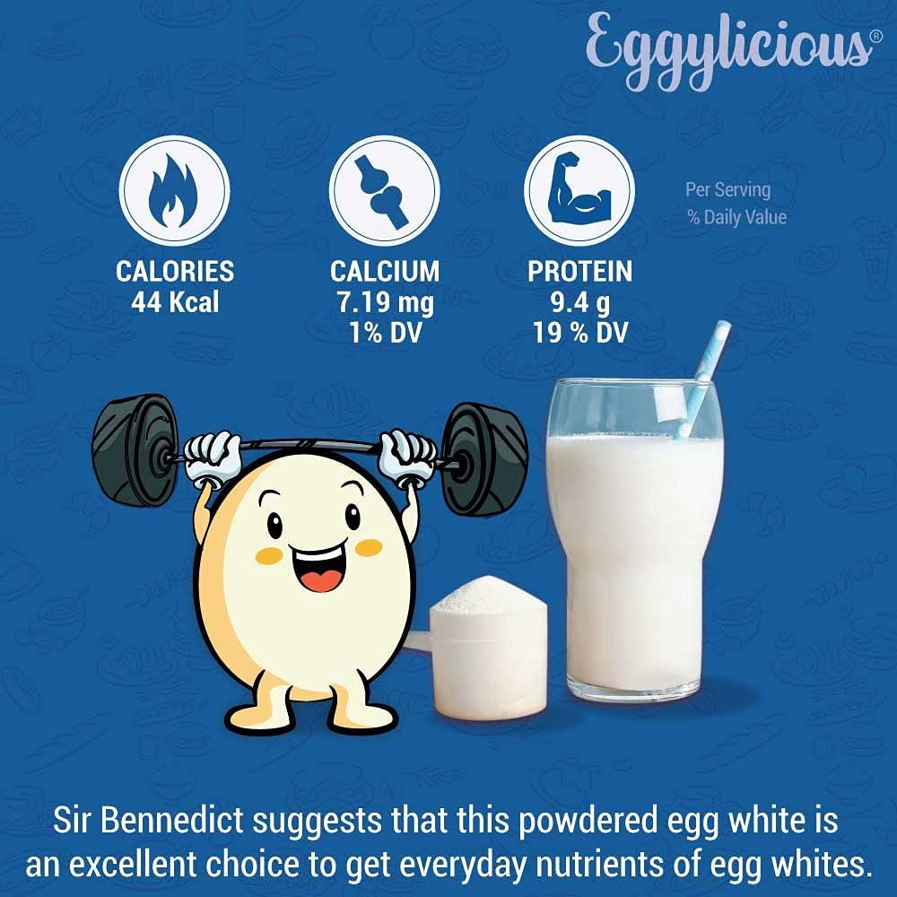 Pride Of India Eggylicious Egg White (Albumin) Powder, Dried Natural Protein Powder, Made from Fresh Eggs, Pasteurized,Non-GMO, No Additives, Used for Baking Icing,1lbs(16oz)