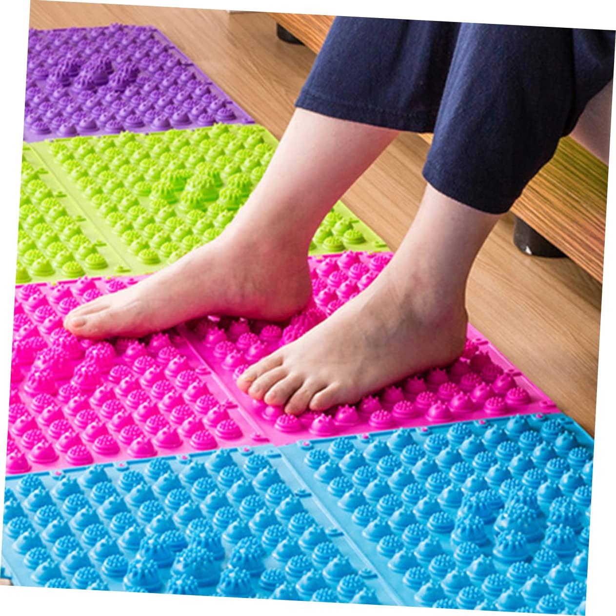 Healifty Healifty Reflexology Foot Mat Healthy Reflexology Foot Mat Foot Massage Pad Toe Pressure Relief Acupoint Mat for House Office 2pcs