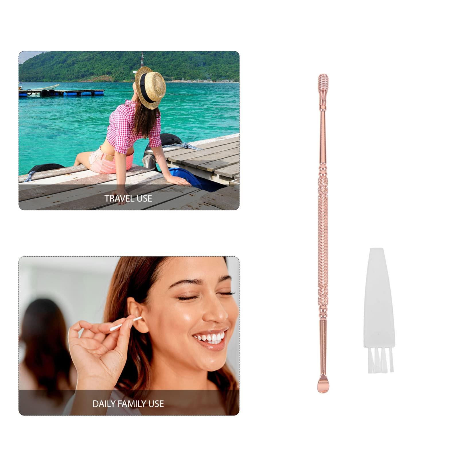 DOITOOL Spiral Ear Spoon ear cleaner remover earwax removal kit ear scraper removal kit ear cleaning products ear loop wax remover ear picks Stainless steel set