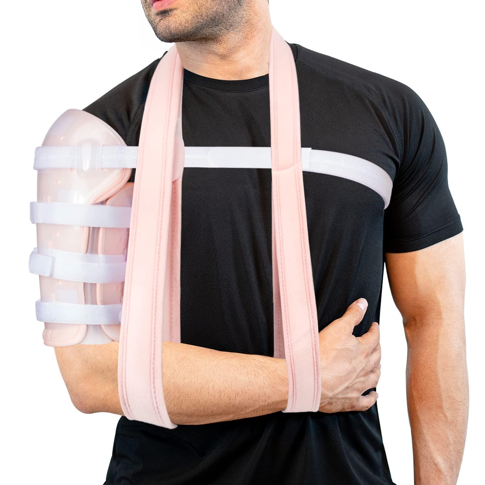 Shuyan Jiao Sarmiento Brace - Humeral Shaft Fracture Splint Humeral Fracture Brace for Broken Upper Arm Shoulder Bicep Left/Right Arm Long-Bone Humerus Fracture for Men and Women (M)