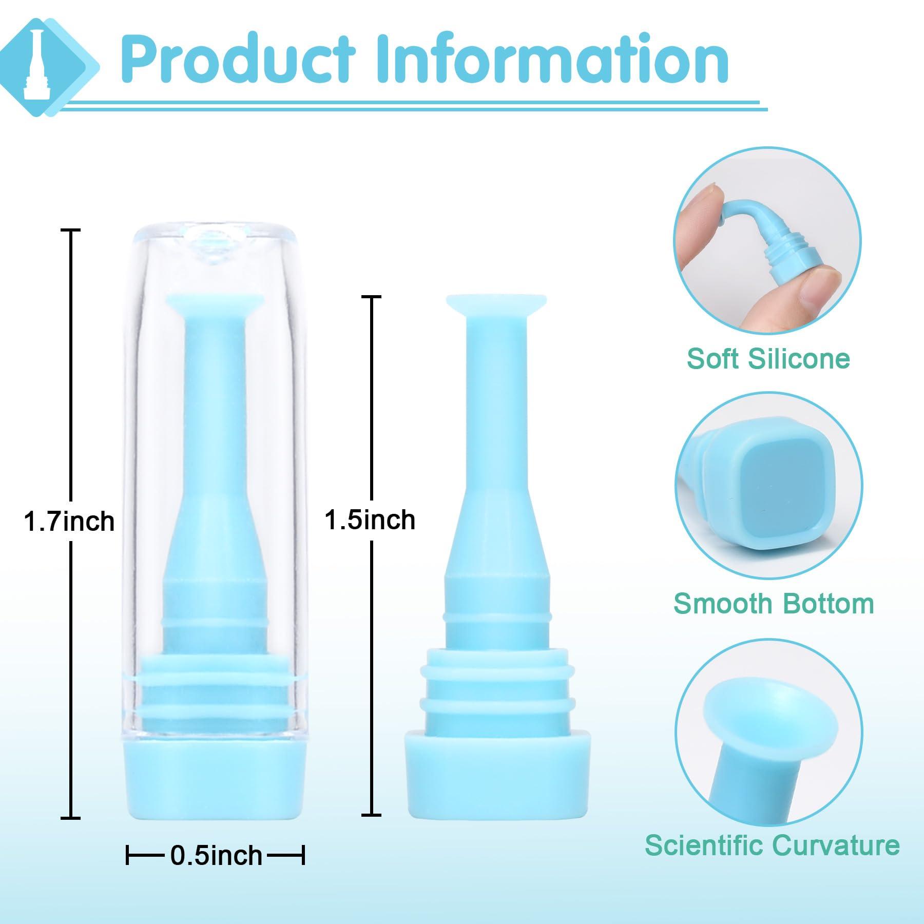 Jozaya Jozaya 10 Pack Hard Contact Lens Insertion and Removal Tool for RGP and Scleral Lenses - Plunger Suction Cup (Blue)