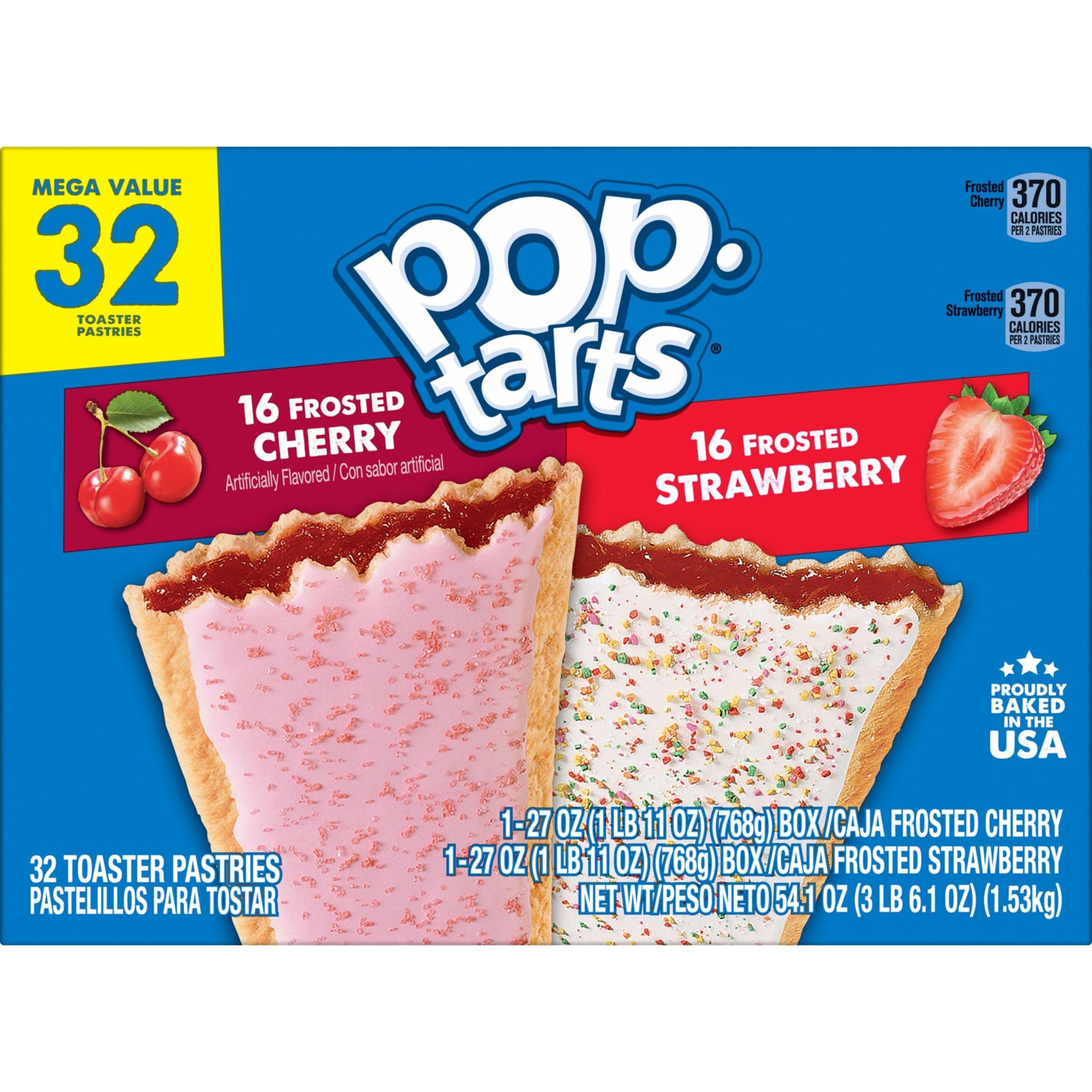 Pop-Tarts Pop-Tarts Toaster Pastries, Breakfast Foods, Kids Snacks, Variety Pack, 54.1oz Box (32 Pop-Tarts)