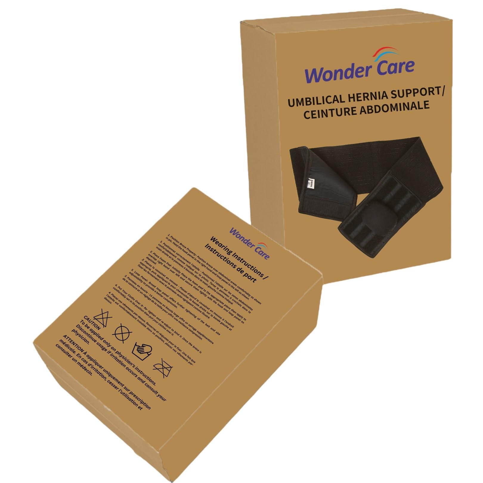 Wonder Care Wonder Care- Umbilical Hernia Support Belt Abdominal Binder for Belly Button Hernias or Navel Hernias, Hernia pain relief Brace, Beige (XL, 40\"-46\")