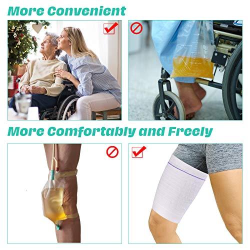 AxuuRmvin Catheter Leg Bag Holder Urine Bag Leg Sleeve Drainage Bag Covers Urinary Drainage Bag Washable Urinary Incontinence Supplies for Men,Women (S-1)
