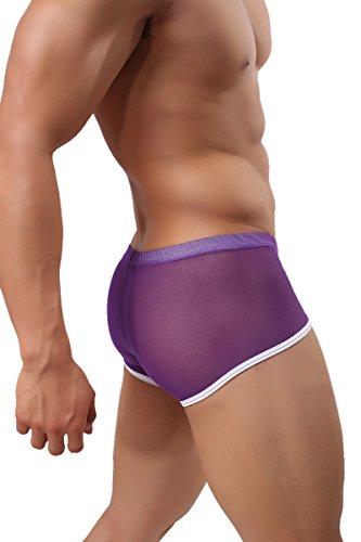 jjsox Health Care Mesh Briefs Shorts Jockstrap Underwear Jj3 (L, Purple)
