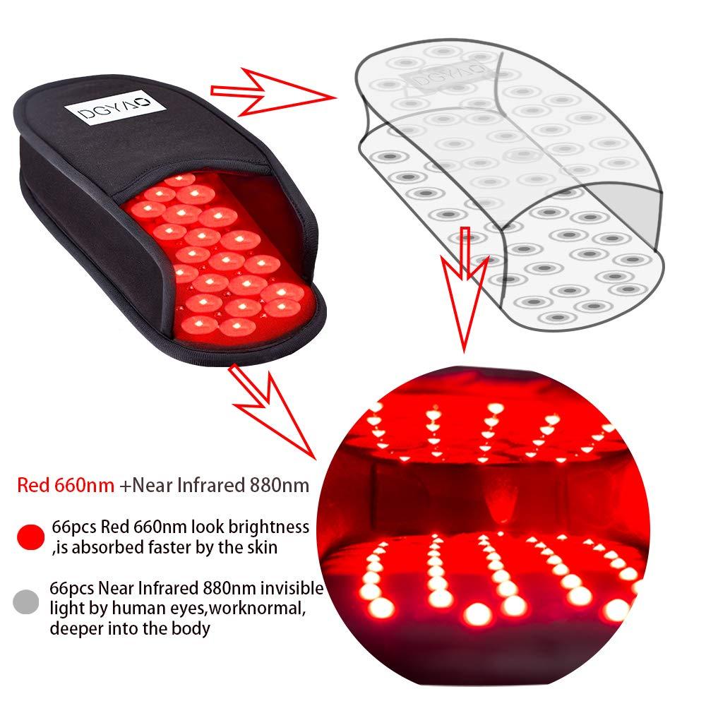 TUOB TUOB Red Light & Infrared Light Therapy Device, 880nm Near Infrared Light Therapy for Knee and Foot, Wearable Relax Muscle Red Light Therapy for Pain Relief