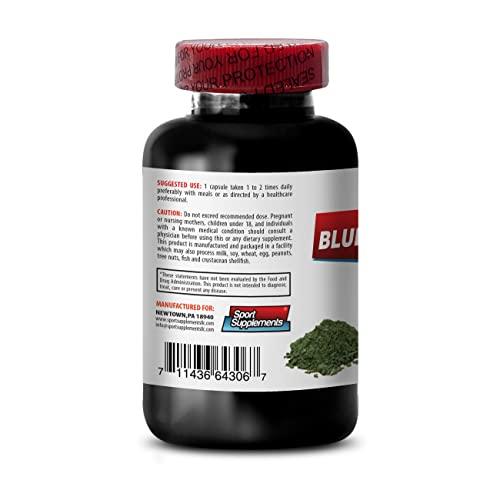 Sport Supplement Pure Herbal Supplement - Klamath Blue Green Algae 500mg - Increase Energy Levels, Improve Digestion and Enhance Immune System, spirulina, chlorella, Klamath Blue Green Algae Powder - 1B 60 Capsules