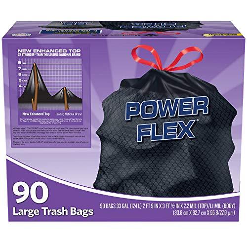 Member's Mark Member\'s Mark Power-Guard Drawstring Bags - 33 gal. - 90 Count