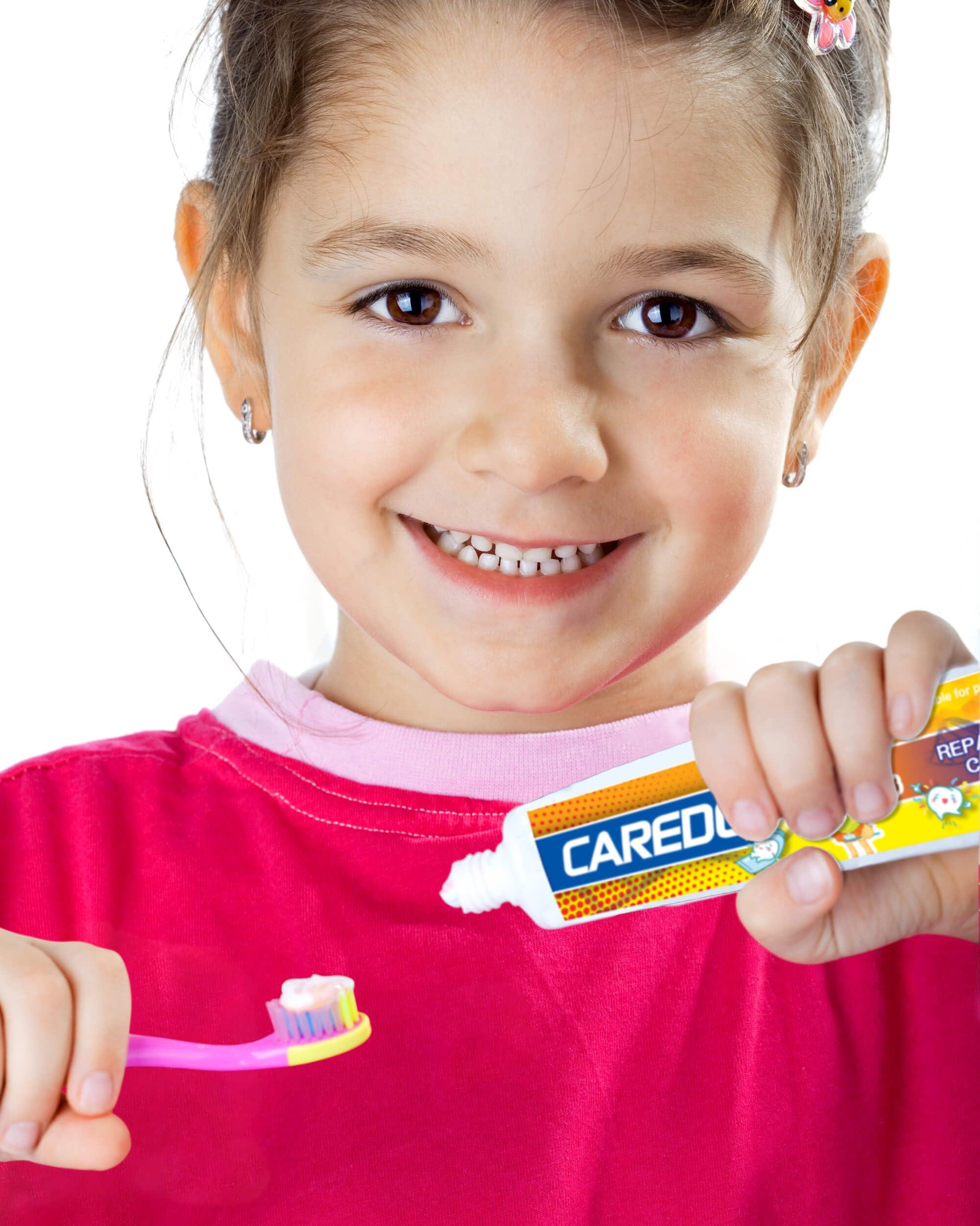 CAREDO Kids Hydroxyapatite Toothpaste for Reversing Cavities, Fluoride-Free Home Cavity Repair, Safe Toddler & Baby Toothpaste for Enamel Repair, Tooth Decay Repair Remineralizing Treatment Fruity 1Tube