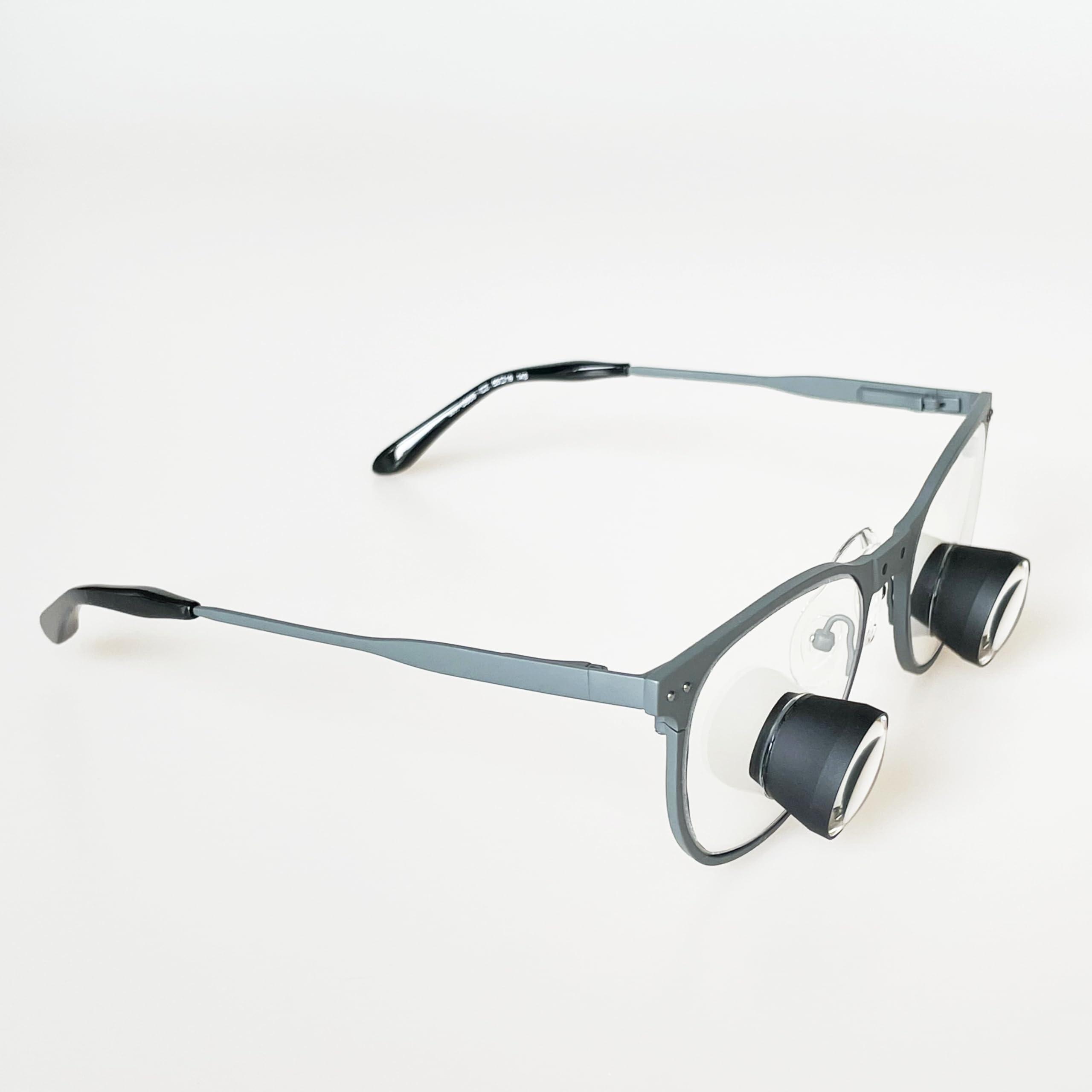 Songzi Optics Songzi Optics Mini Size Telescopes 2.5X 3X 3.5X Optional Gray Titanium Frame TTL Dental Surgical Loupes Customized PD (Near Pd 60mm, Magnification:3X)