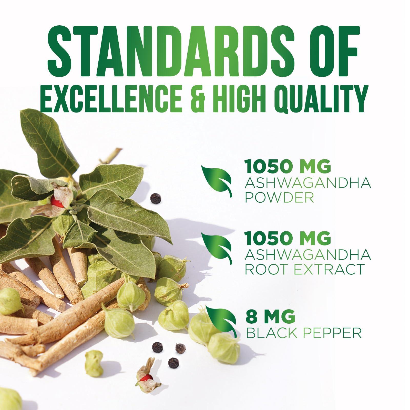 Nature\'s Strength Ashwagandha Extra Strength 2100mg - Ashwagandha Supplements for Women & Men, Antioxidant Support, Nature\'s Vegan Ashwagandha Powder, Ashwagandha Supplement, Non-GMO & Gluten Free - 60 Capsules