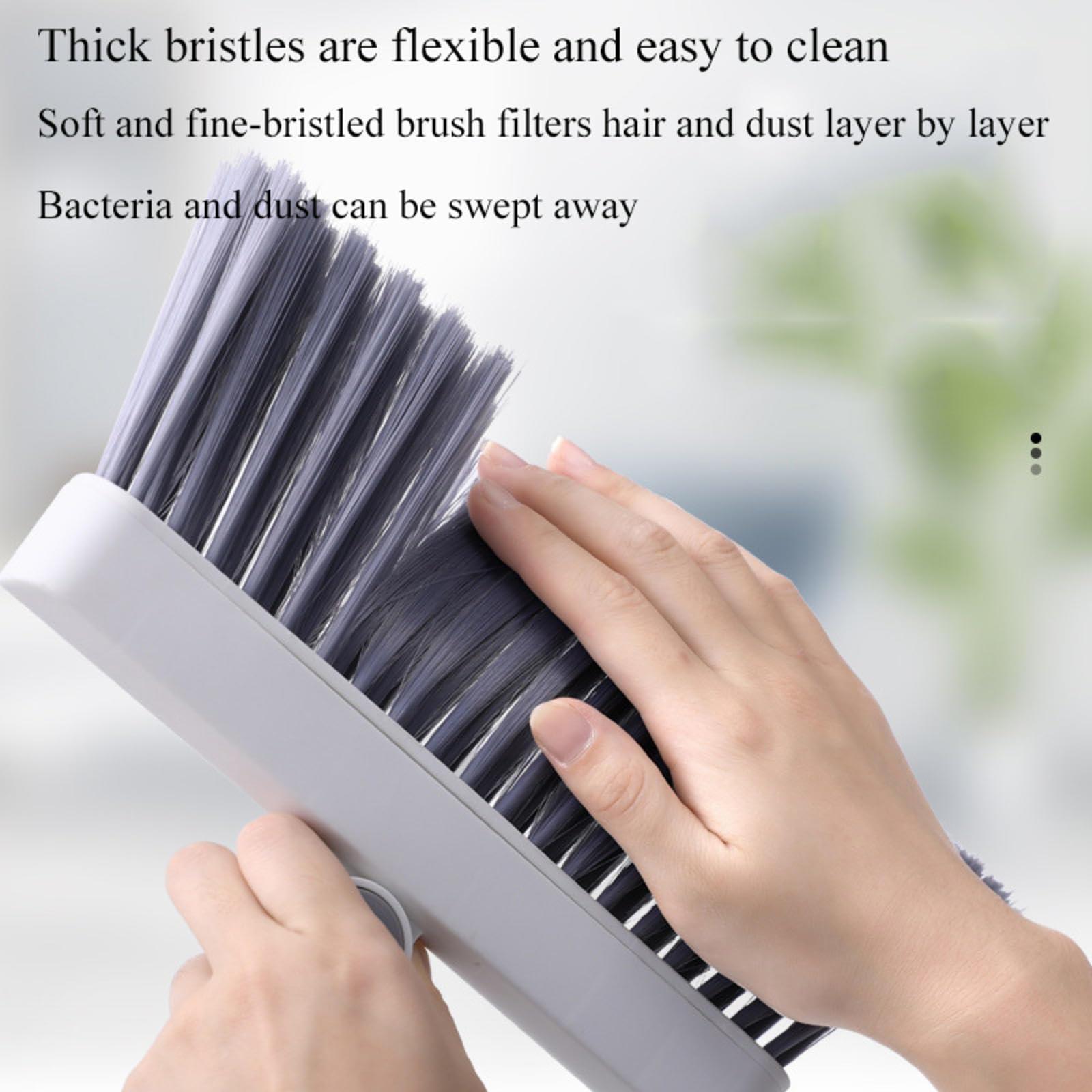 NIBHZ NIBHZ Plastic Dustpan and Broom for Hard Floor, 180 Degree Rotatable Broom Set for Sweeping Outdoor, Garden, Lobby, Indoor