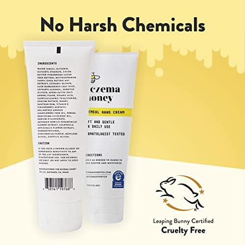 ECZEMA HONEY ECZEMA HONEY Oatmeal Hand Cream - Natural Hand & Body Lotion for Eczema Rash Relief - Eczema Cream for Dry, Itchy, Sensitive, & Irritable Skin (4 Oz)