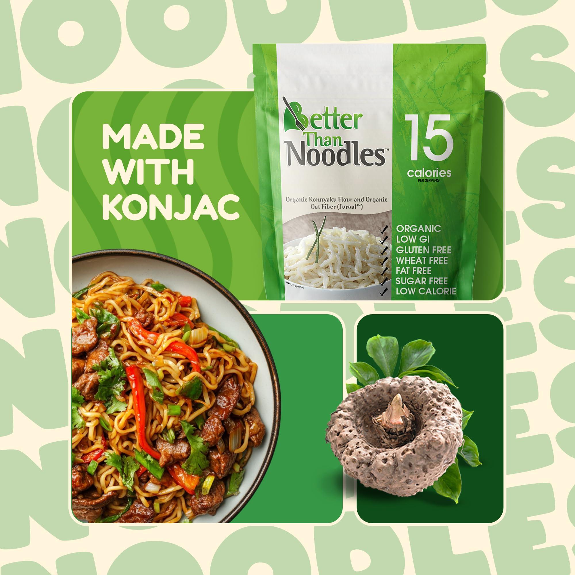 Better Than Noodles Better Than Noodles Certified Organic. Vegan, Gluten-Free, Non-GMO, Konjac Noodles 14 Ounces (6 Pack)
