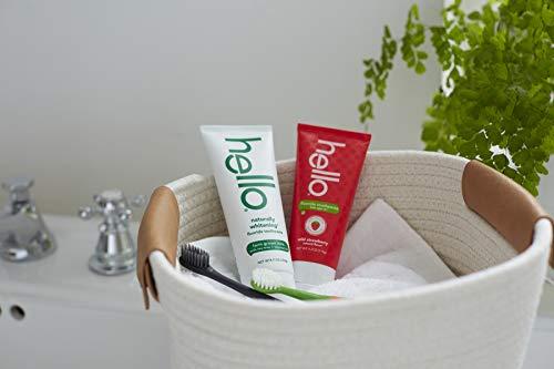 hello Hello Naturally Whitening Fluoride Toothpaste, Farm Grown Mint, Vegan, SLS Free, Gluten Free, Peroxide Free, 4.7 Ounce (Pack of 4)