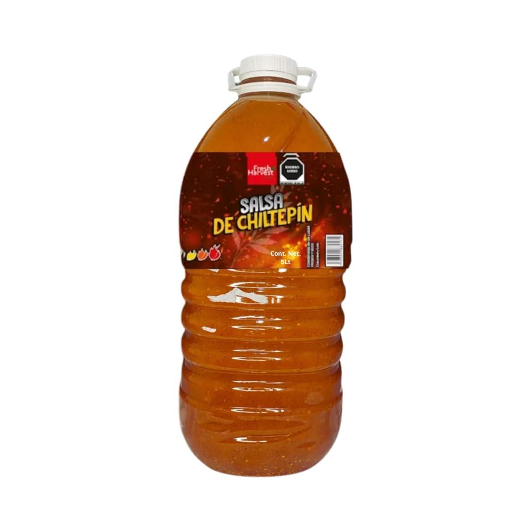Fresh Harvest By Pafsa Chiltepn Sauce 5Lt (169.07 Fl Oz) | Mexican Hot Sauce | Fresh Harvest