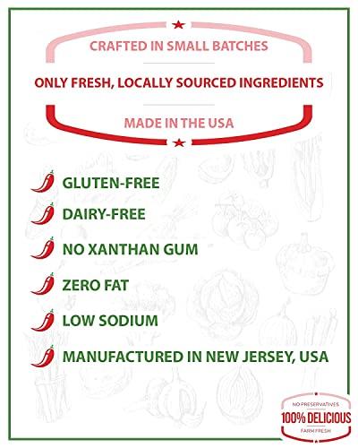 Jersey Girl Hot Sauce Co Jersey Girl Sizzlin' Sodium/Salt Free Hot Sauce - Made with Scorpion & Ghost Pepper 5oz (Spicy) All Natural Ingredients