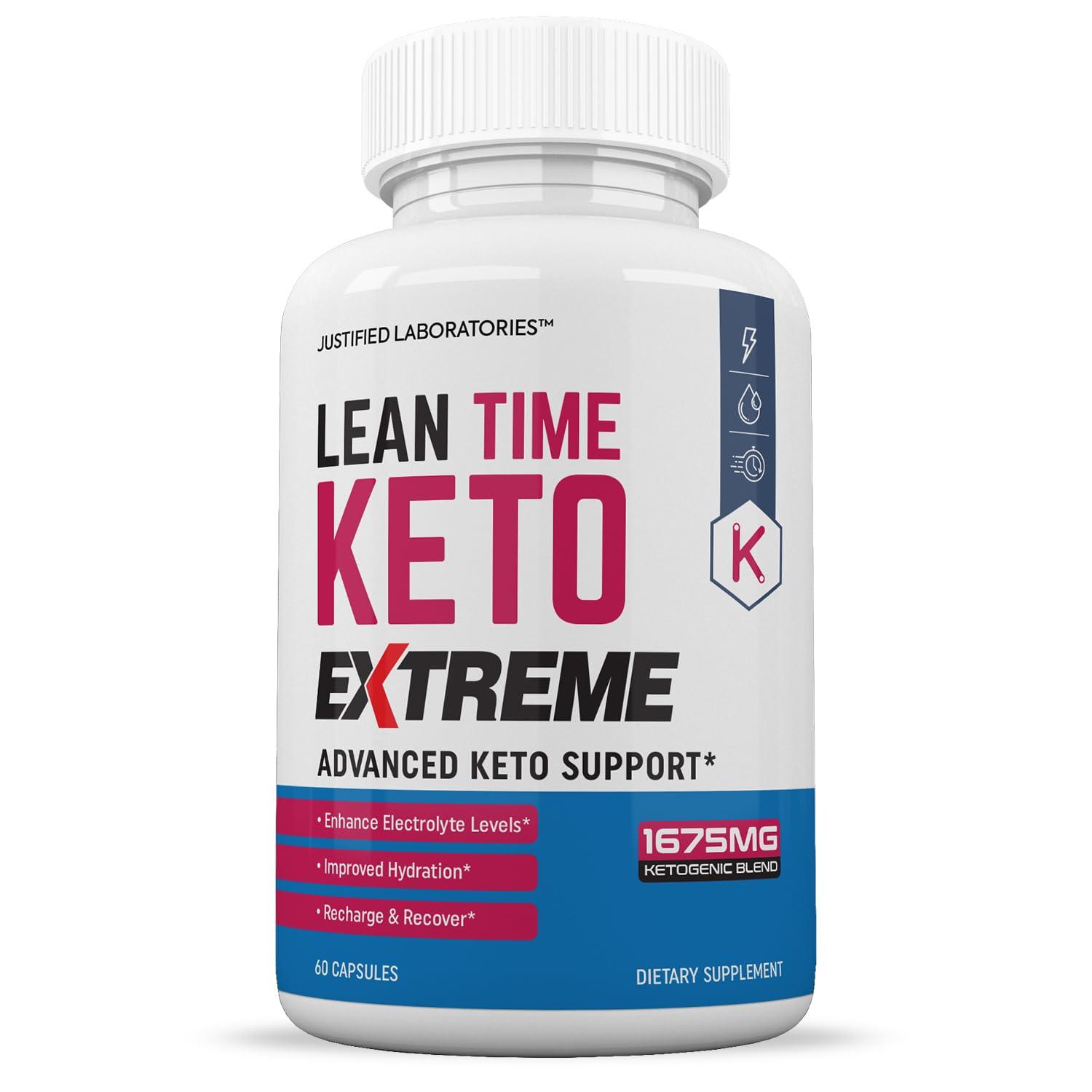 Justified Laboratories (3 Pack) Lean Time Keto Extreme Pills 1675MG New & Improved Formula Contains Apple Cider Vinegar Extra Virgin Olive Oil Powder Green Tea Leaf 180 Capsules