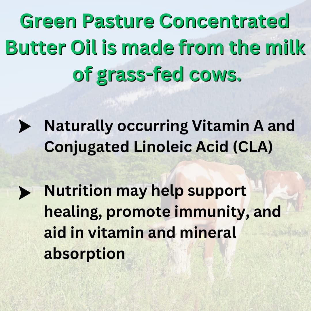 Green Pasture Green Pasture Butter Oil/Fermented Cod Liver Oil Blended Gel - 6.4 oz.- Vitamin A & D- EPA - DHA - Omega Fatty Acids (Unflavored)