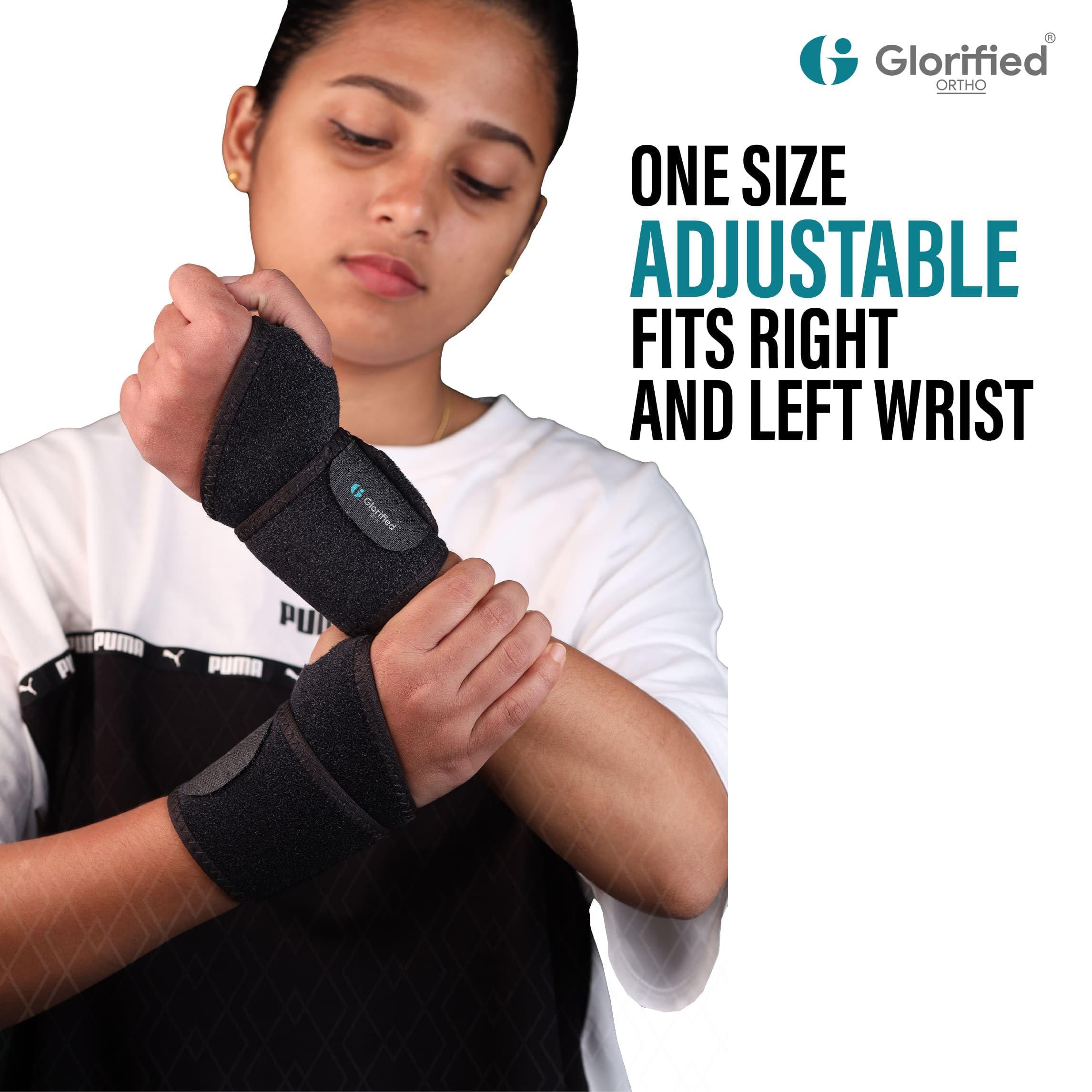 GLORIFIED ORTHO GLORIFIED Carpal Tunnel Wrist Brace, 2Pack Wrist Support Brace Adjustable Wrist Strap Reversible Wrist Brace for Sports Protecting/Tendonitis Pain Relief/Carpal Tunnel/Arthritis Unisex-Right&Left