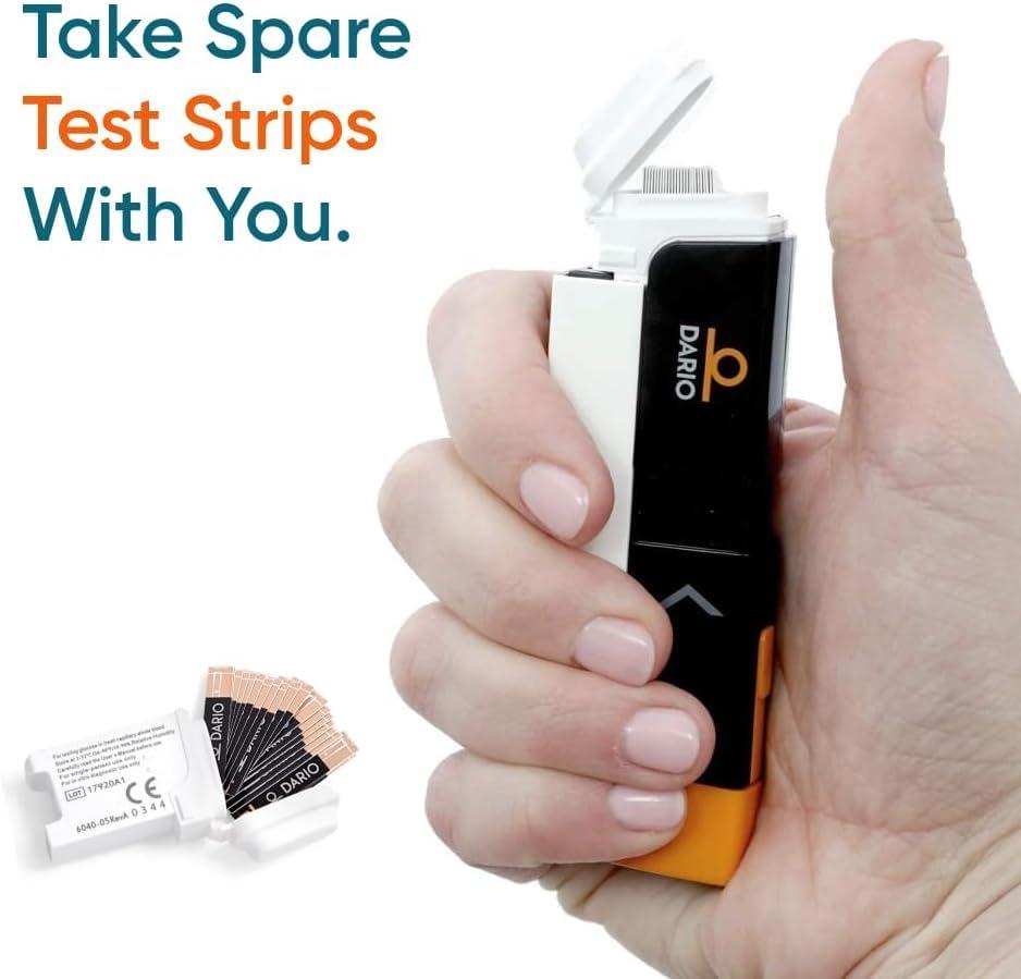 Dario Dario 100 Blood Glucose Test Strips - Only works with Dario Monitor (25 Pack x 4)