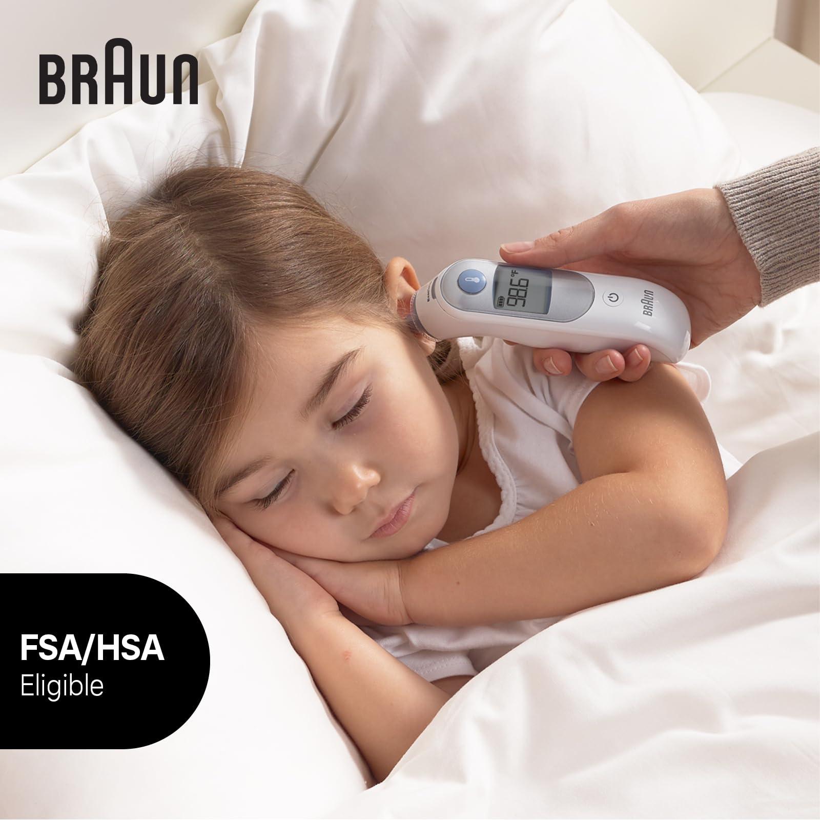 Vicks Braun ThermoScan 5 Ear Thermometer - ExacTemp Stability Indicator for Professional Accuracy, Digital Display, Baby and Infant Friendly, No. 1 Brand Recommended by Pediatricians, FSA and HSA Eligible