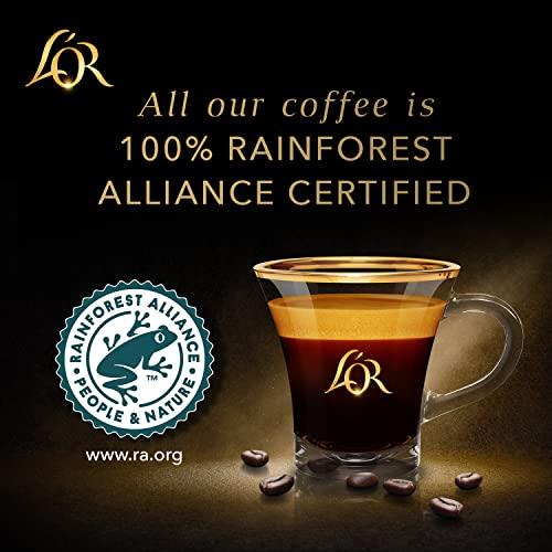 L'OR L'OR DECAF Espresso Capsules, 50 Count DECAF Ristretto, Single-Serve Aluminum Coffee Capsules Compatible with the L'OR BARISTA System & Nespresso Original Machines