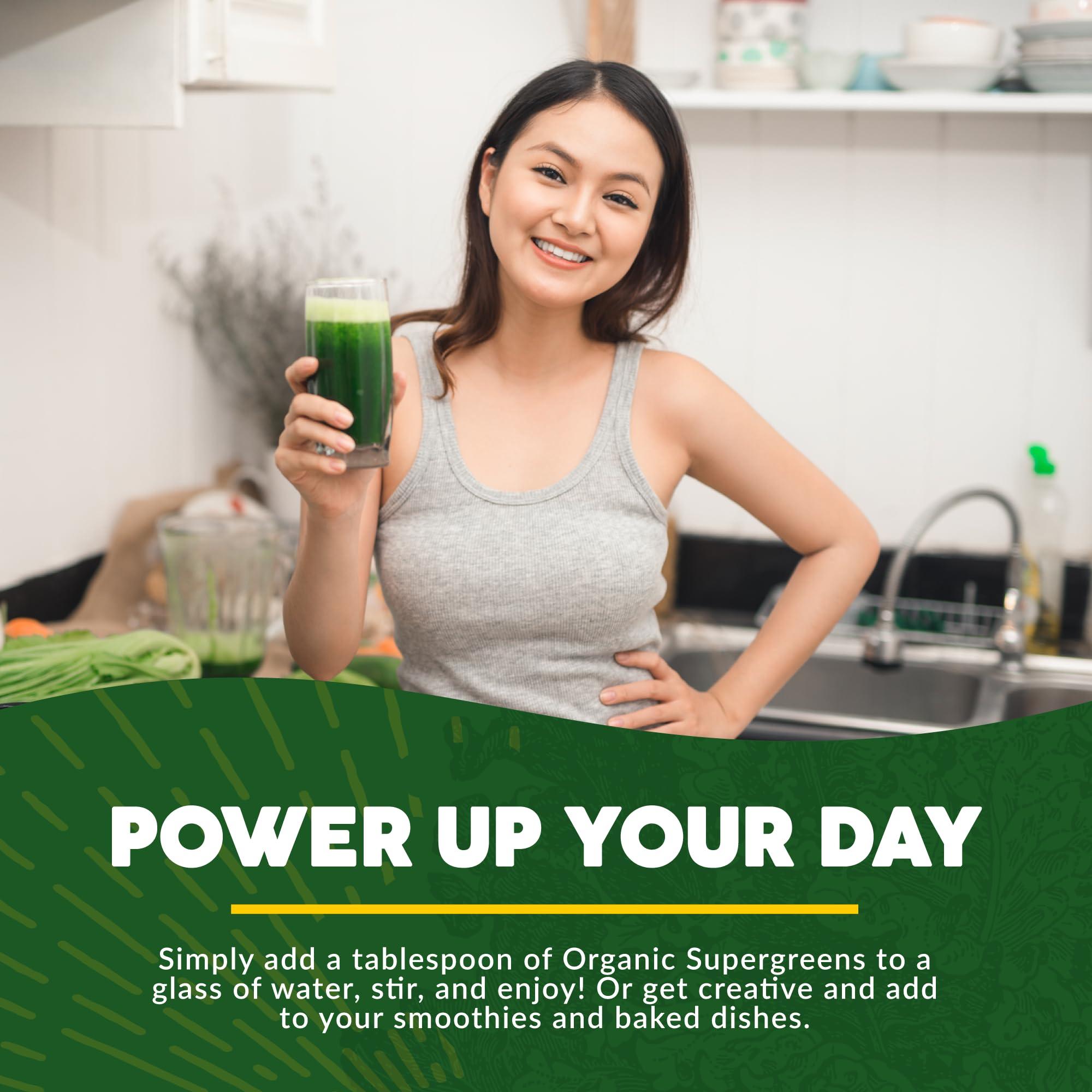 Paleovalley Paleovalley Organic Supergreens Powder - 23 Superfoods with Prebiotic Fiber for Energy and Immunity Support - No Cereal Grasses for Maximum Absorption - Pure Unflavored, 30 Servings