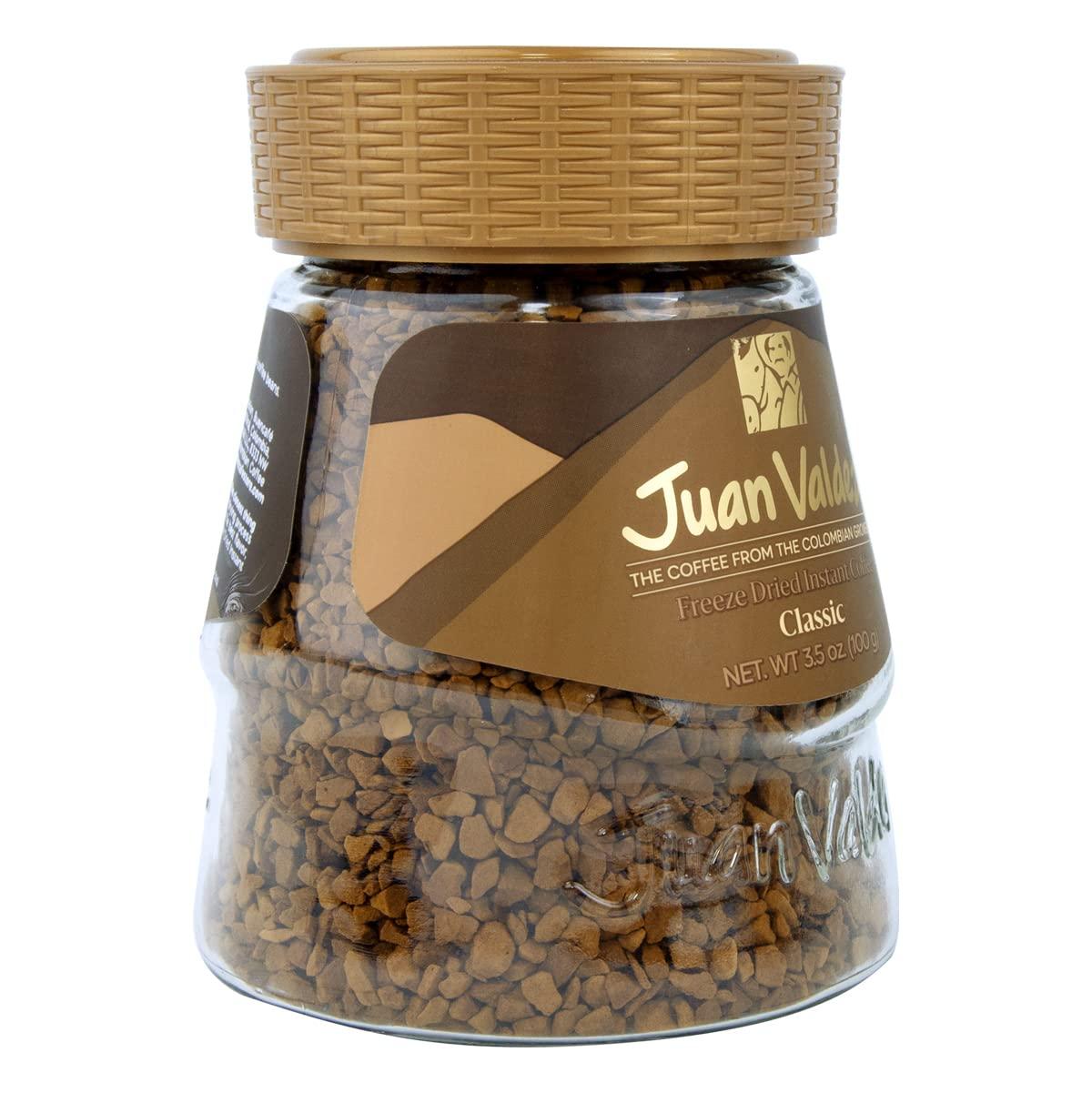 Juan Valdez Juan Valdez Freeze Dried Coffee, Classic Flavor 3.5 oz - Premium Colombian Coffee (6 Pack)