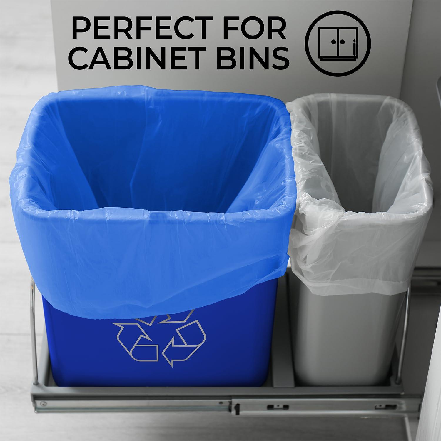 ToughBag ToughBag 13 Gallon Recycling Bags, Blue Trash Bags (300 COUNT) - Blue Recycle Bags, Recycle Trash Bags 13 Gallon Tall Kitchen - Made in USA