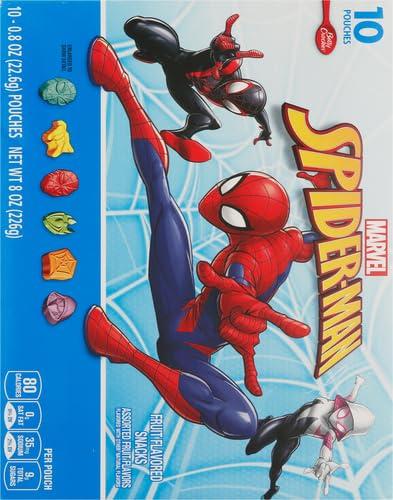 Betty Crocker Spiderman Fruit Flavored Snacks, Treat Pouches, Gluten Free, 10 ct