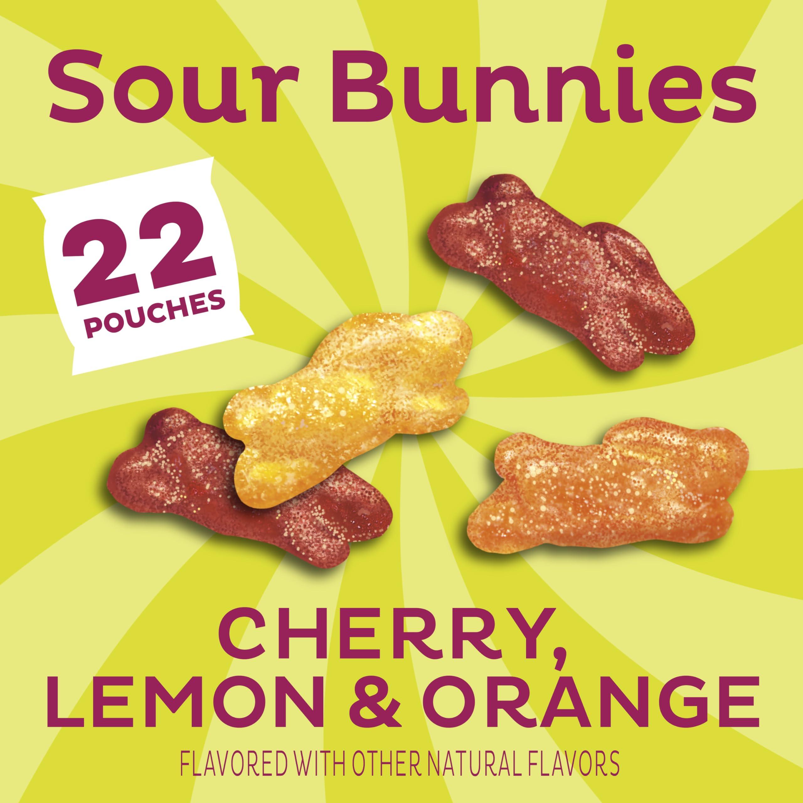 Annies Annie\'s Sour Bunnies Fruit Flavored Snacks, Cherry, Lemon & Orange Flavors, Made With Organic Fruit Juice, Value Pack, 15.4 oz