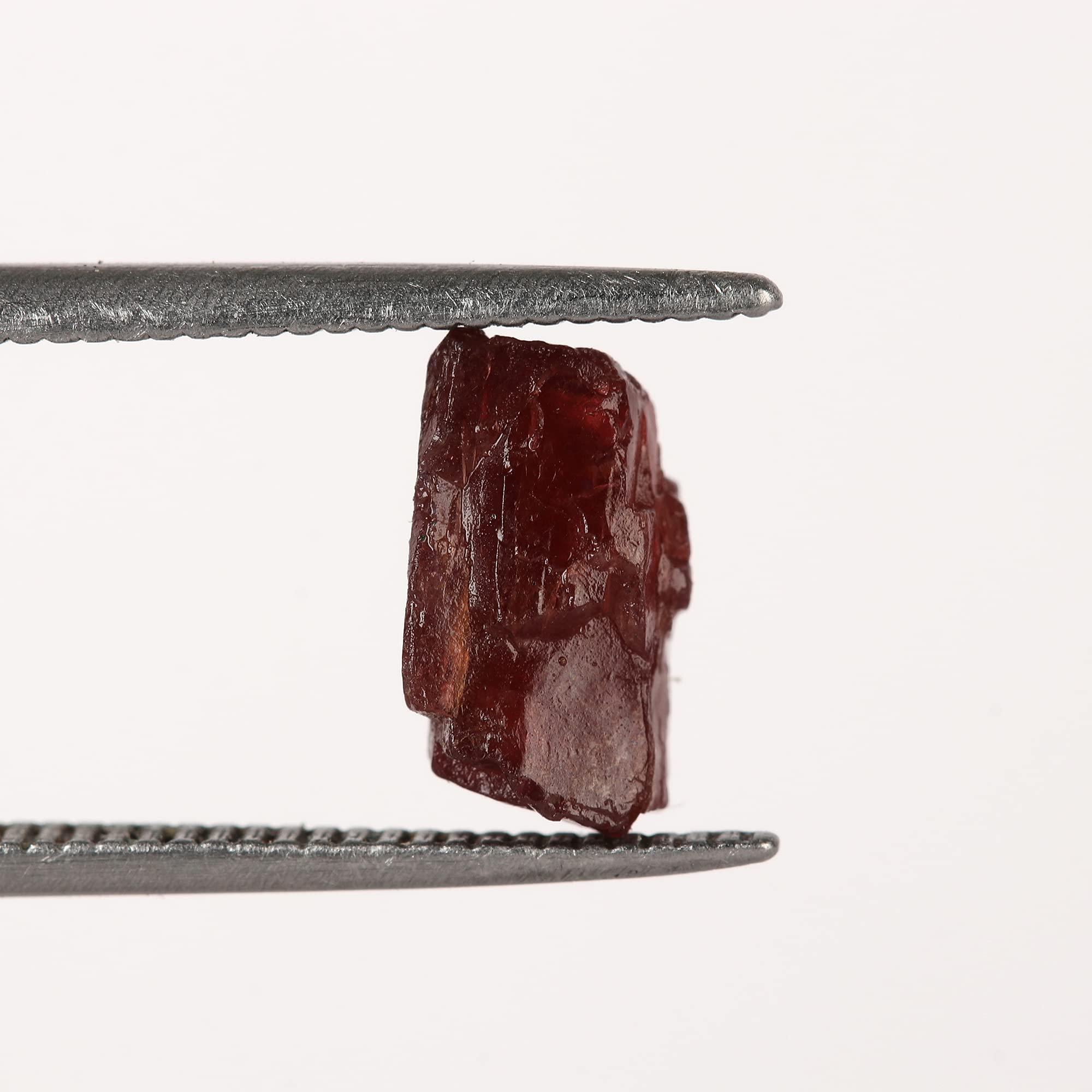 REAL - GEMS 2.85 ct Natural Raw Red Garnet Stone Rough Crystals,Making Wire Wrapping,Healing Rock Gifts