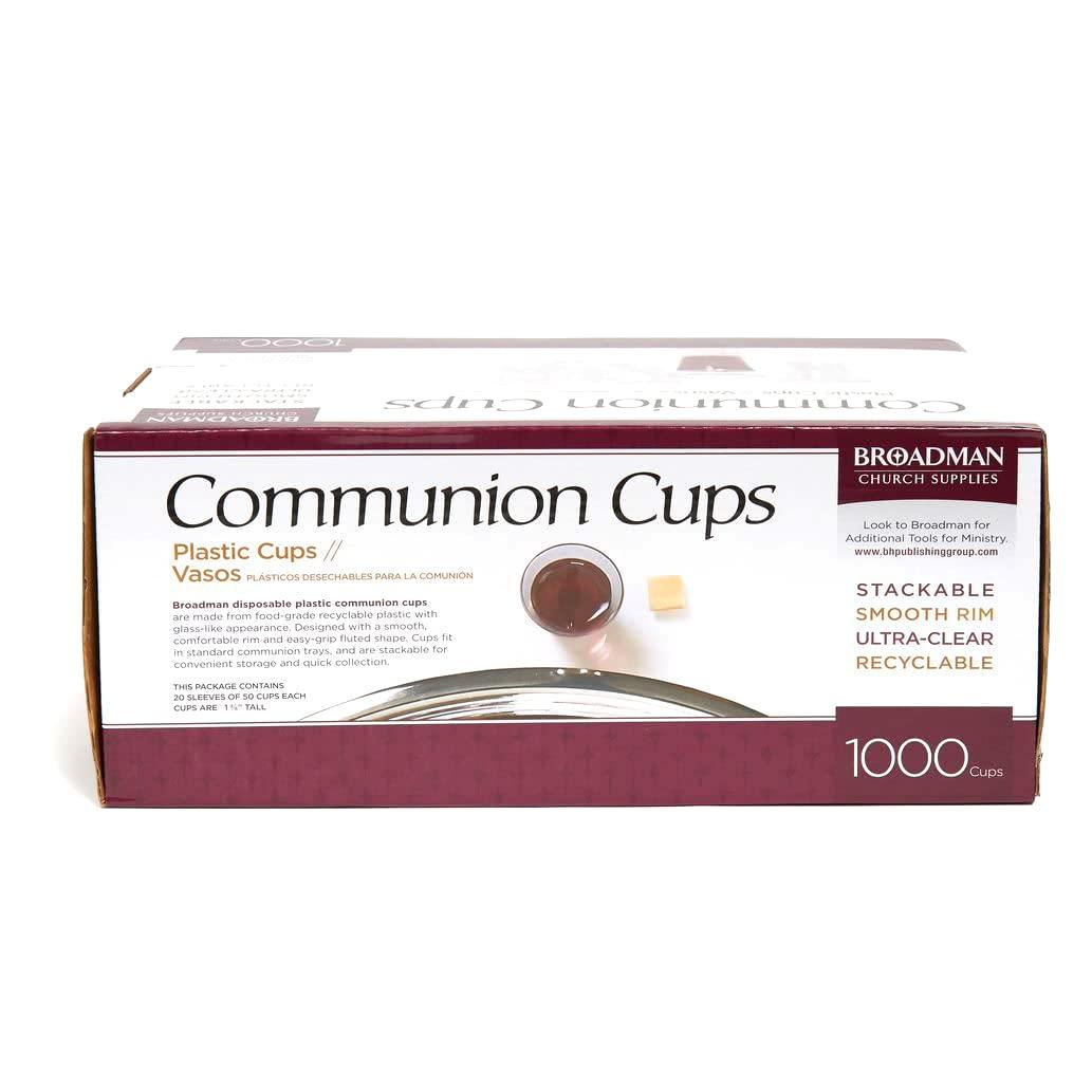 BROADMAN CHURCH SUPPLIES BROADMAN CHURCH SUPPLIES Plastic, Disposable, Recyclable Communion Cups, 1000 Count