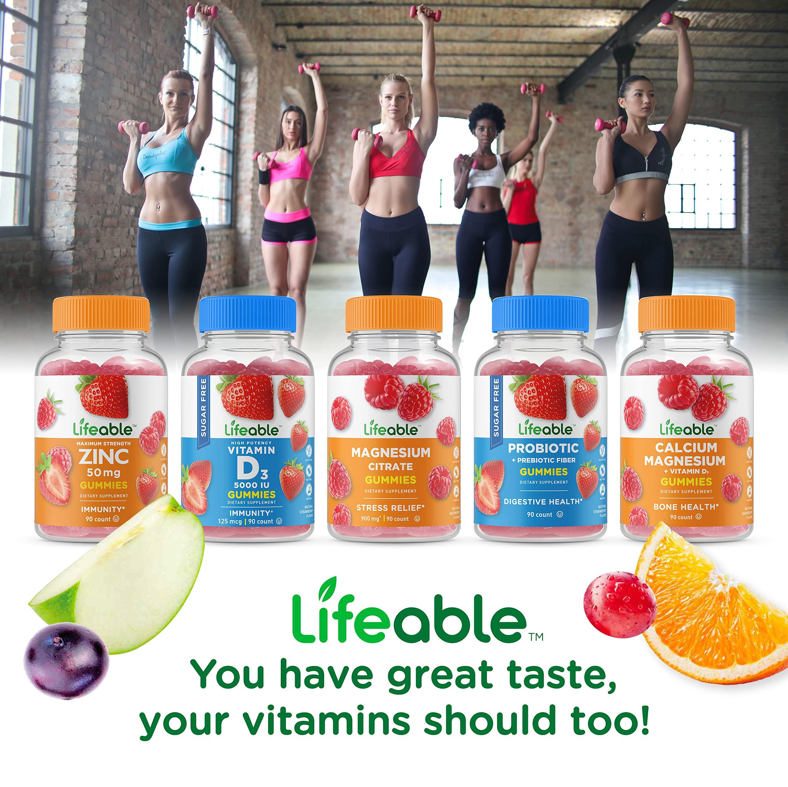 Lifeable Lifeable Sugar Free Women\'s Multivitamin + Vitamin C, Gummies Bundle - Great Tasting, Vitamin Supplement, Gluten Free, GMO Free, Chewable Gummy