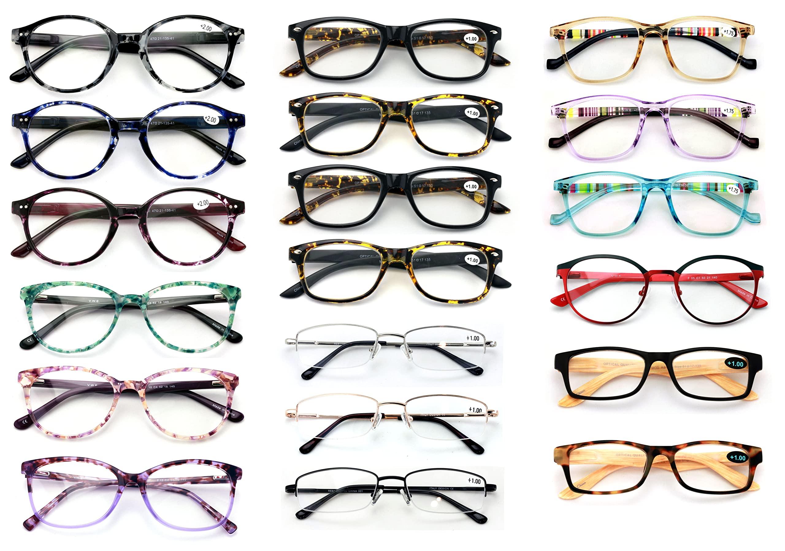 V.W.E. NEW 10 Pairs of Closeout Reading Glasses - Your Choice in Power and Gender -Bulk (Men, 3.00, multiplier_x)