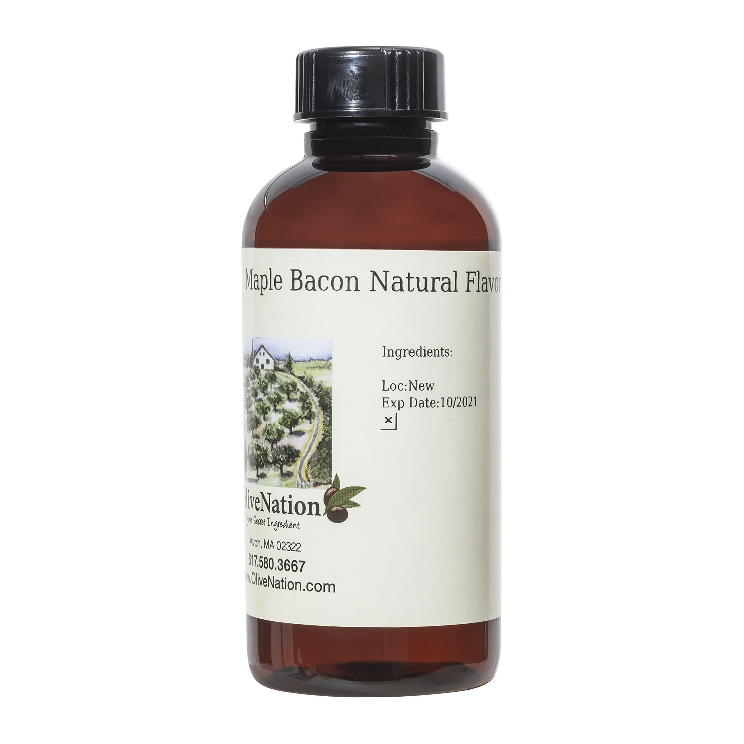 OLIVENATION OliveNation Maple Bacon Extract from Natural Flavors, Water Soluble Liquid Flavoring, Vegan-Friendly Meaty Taste, Non-GMO, Gluten Free, Kosher, Vegan